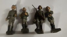 4 alte Soldaten Lineol Figuren