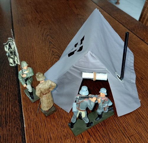 Lineol soldaten offizier - soldaten,, mit